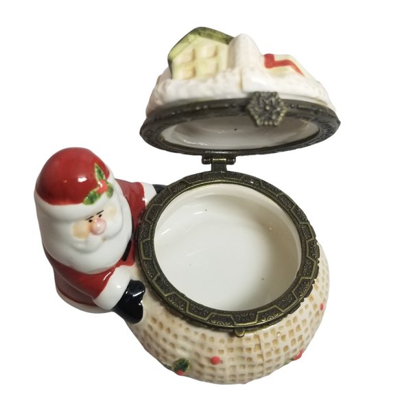 Santa's Toys Bag Miniature Collectible Christmas Trinket Box by Harry and David - Picture 4 of 8